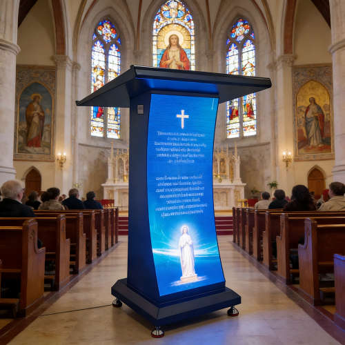 P1.86 Custom Made GOB Indoor Podium LED Display Easy Installation for Church Conference Table Screen